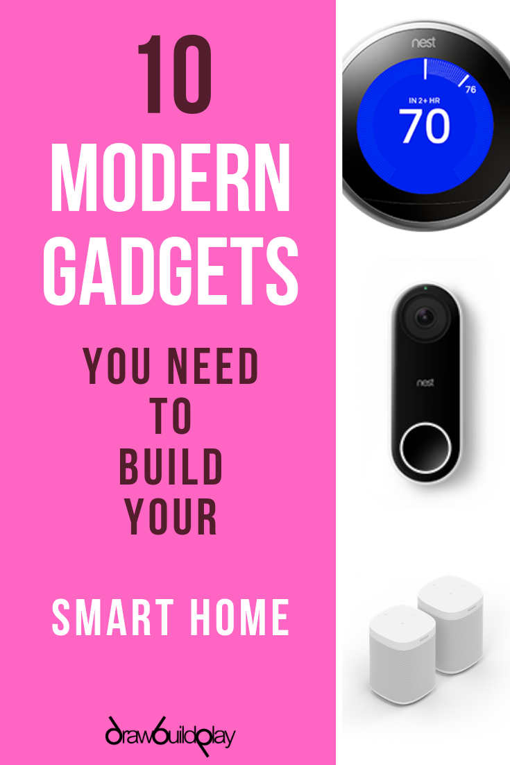 Modern Gadgets you need to get to build out your smart home. A smart home gives you convenience with automation, and comfort with security, music, and lighting ambience.  Our collection of must have modern gadgets will get you started with your own smart home at an affordable cost.  #moderngadgets #smarthome #smarthomegadgets #automation #homekit #google #alexa #siri #smarthomeautomation #tech #hometech #techhome #techgadgets #sonos #idevices #apple #amazon #nestcam #nest #irobot #roomba