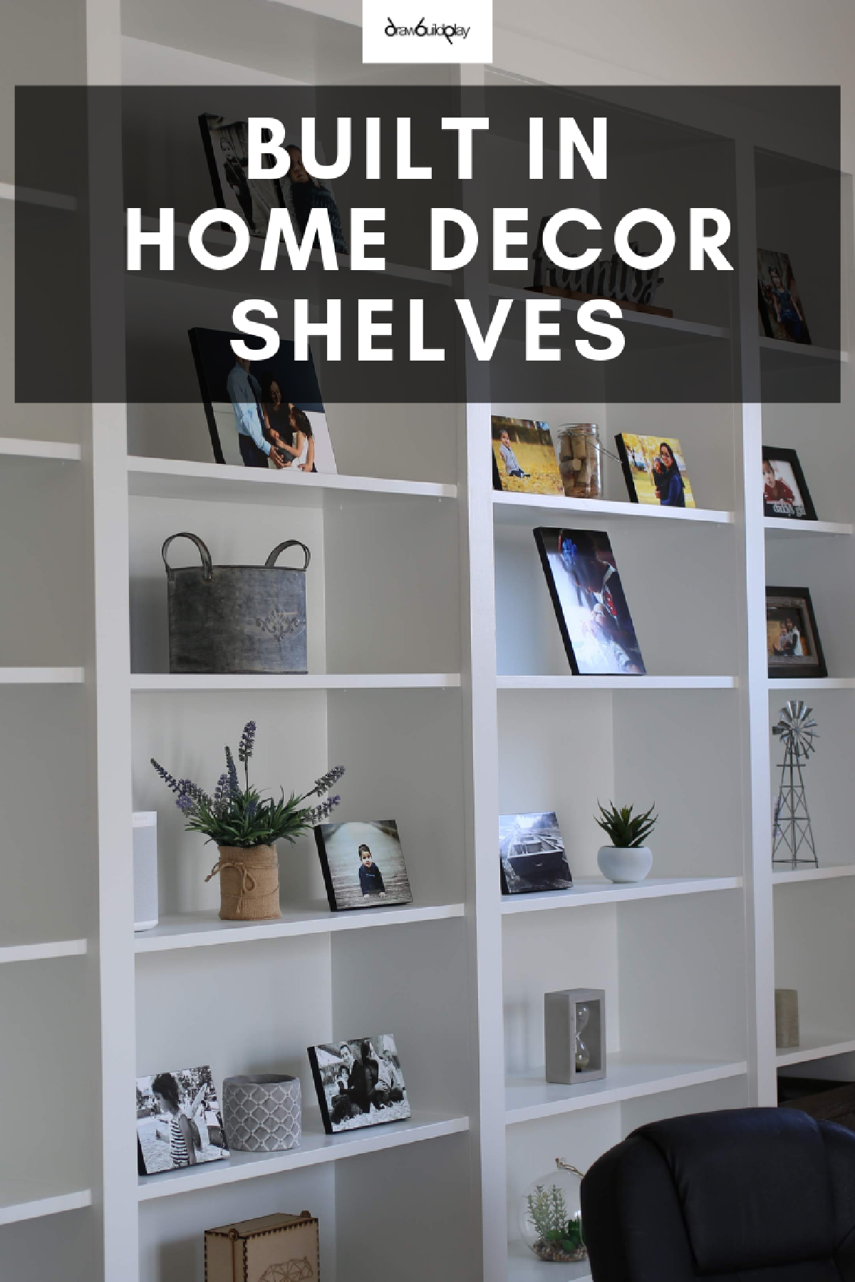 DIY Built-In Shelves using the IKEA Billy Bookcase Hack