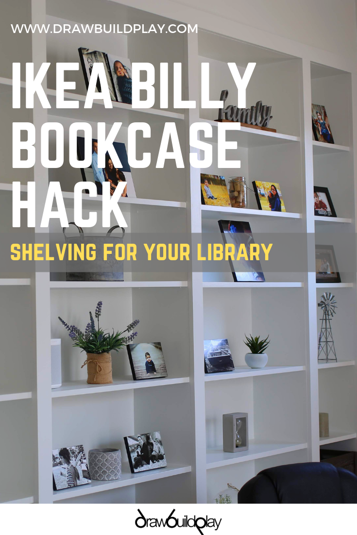 Ikea Billy Bookcase Hack - Shelving for your library or home office #shelving #library #office #workfromhome #ikea #billy 