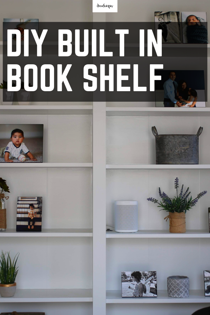 This built in book shelf is a great DIY and easy to do with the help of IKEA Billy book shelves.  This book shelf will look great in a home office or library, or even a beautiful family room where you want to show case your home decor.  #bookshelf #bookcases #diybookcaseideas #shelveswhite #homedecorshelves #styledbookcase #bookcasemakeovers