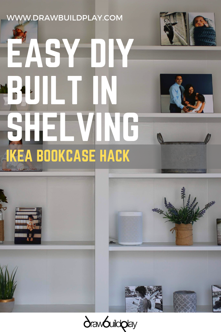 How to build a beautiful DIY IKEA Shelf idea for the library or office, using the IKEA Billy Bookcase Hack #shelving #library #office #workfromhome #ikea #billy 