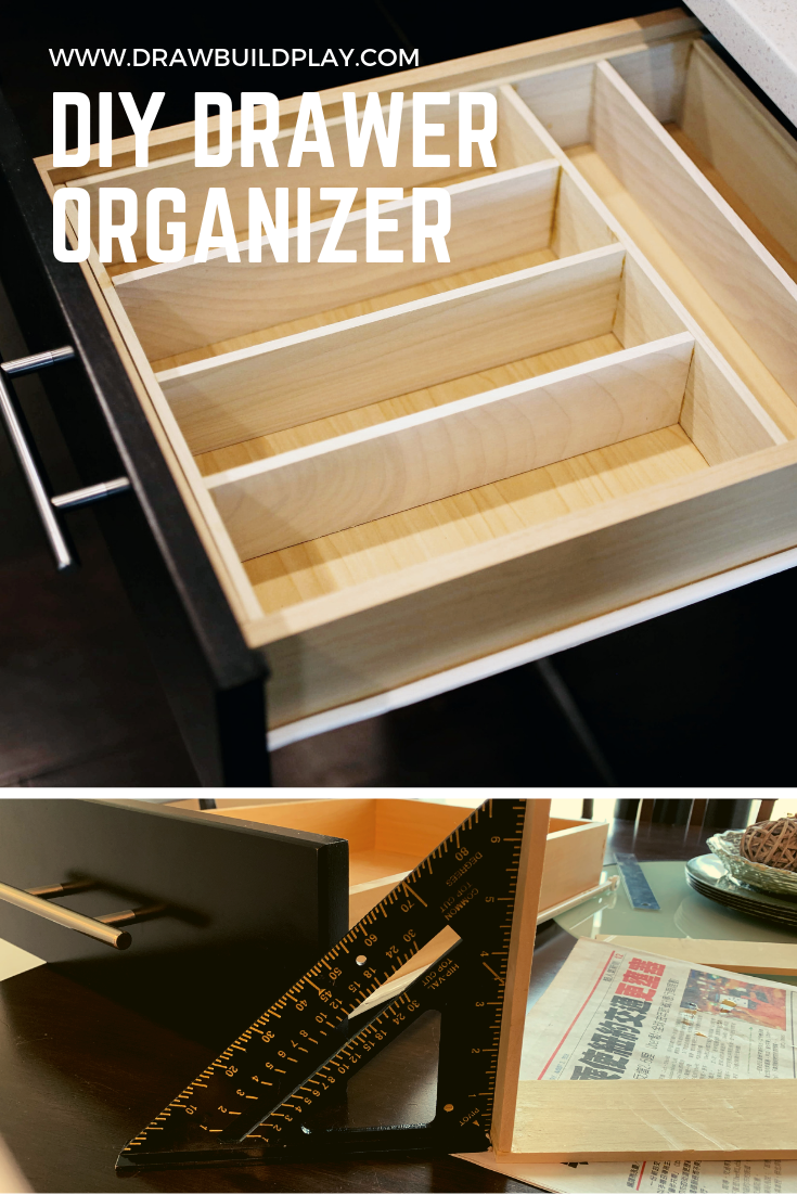 Utensil Drawer Organization DIY for your kitchen utensils and silverware. Pin this right now and make it in your next free afternoon and enjoy your organized drawer. #diy-drawer-organizer #diy #kitchen #drawer #organizer