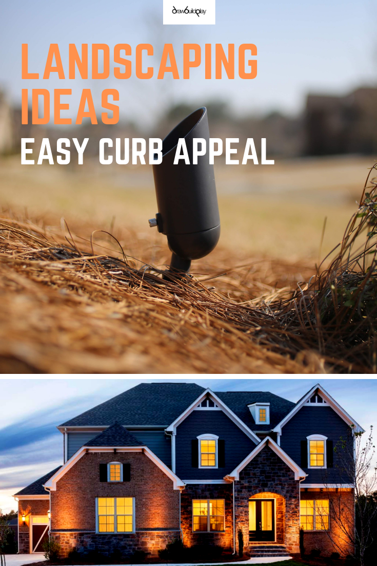 Curb Appeal Ideas DIY to have a gorgeous front or back yard.  Our essential curb appeal DIY guide will be the greatest landscaping idea you find and is ridiculously affordable and easy to do yourself. Enjoy the best easy curb appeal in your neighborhood with this beautiful landscape idea. #curbappeal #landscapingideas #gardenlighting #outdoorlighting #outsidelighting #landscaping  #diy #diylandscapingideas  