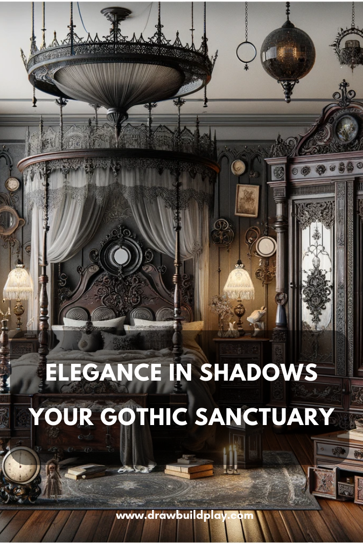 Elegance in Shadows: Your Whimsical Gothic Bedroom Sanctuary