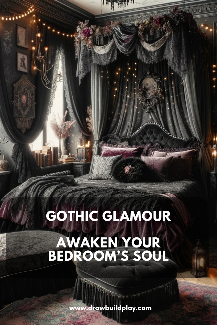 Gothic Glamour: Awaken Your Bedroom's Whimsy Soul