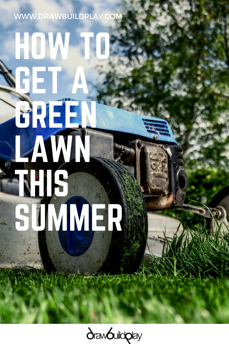 The secret to get a greener lawn this summer with our free tips and tricks. Free Lawn Care Schedule for a weed free greener lawn. #lawncare #weeds #grass