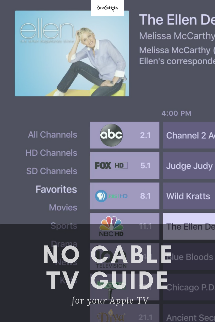 No Cable TV guide for your Apple TV to make it easier to get rid of cable and watch antenna tv with an easy to use TV guide.
#appletv #freetv #cutthecord #nomorecable #watchtvforfree #getridofcomcast #getridofcable